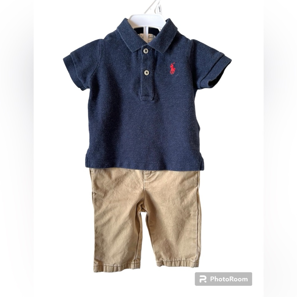 Ralph Lauren Collared Shirt and Khakis 3M